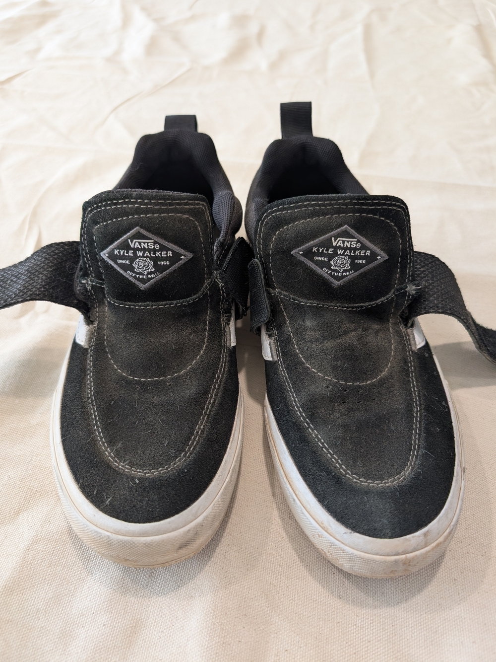 Vans Kyle Walker Kids Black Suede Slip-On Sneakers
